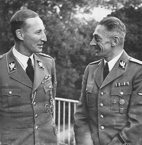 Reinhard Heydrich and Gestapo chief Karl Hermann Frank